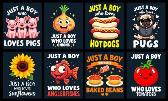 Just a Boy Who Loves T-Shirt Design