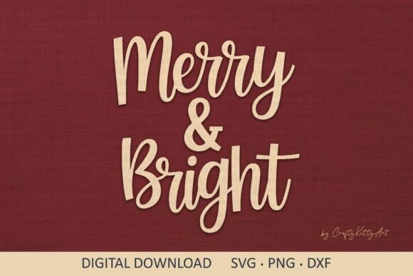 Merry and Bright SVG Cute Winter Quote Review for Real Projects