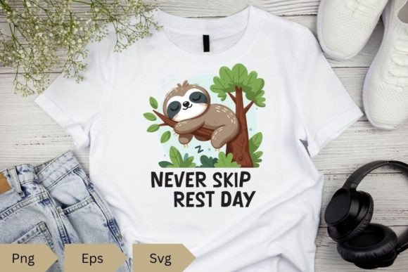 NEVER SKIP REST DAY Funny Lazy Sloth Svg Review