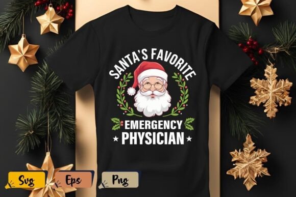 Santa’s Favorite Emergency Physician Svg: A Humorous Holiday Embroidery Design